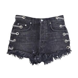 Carmar Denim Black Wash Chain Jean Shorts